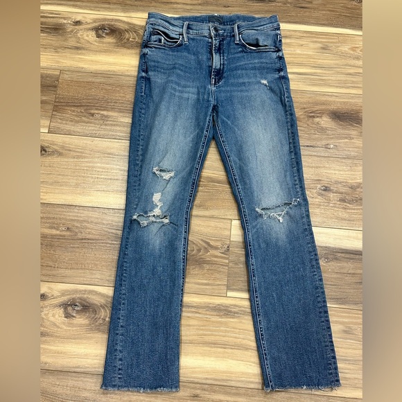MOTHER The Mid Rise Dazzler Ankle Fray Jean in Weekend Warrior Sz 28 - Picture 2 of 13